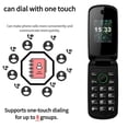 thumbnail image 3 of Basic Phone Basic Phone Gsm Flip Cell Phone Unlocked 2G GSM Dual Cards Dual Standby High Volume Speaker Large Buttons Support Bluetooth MP3 FM One Click Dialing Vibration Reminder, 3 of 7