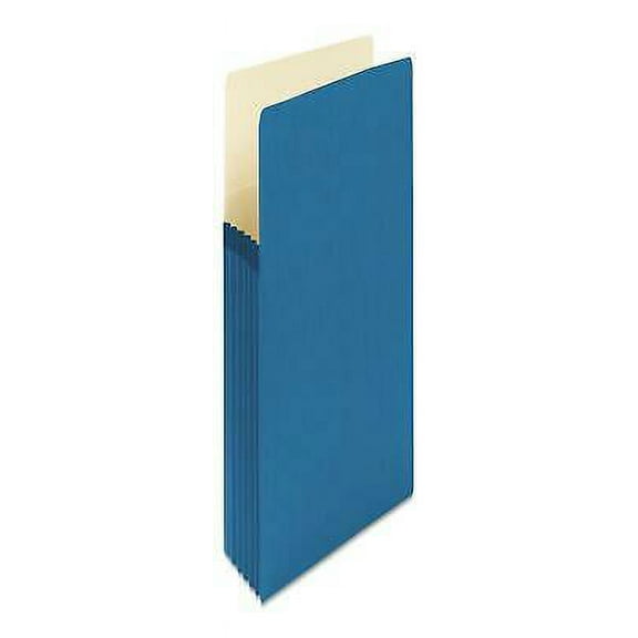 3PK SMD73235 Colored File Pockets, 5.25" Expansion, Letter Size, Blue