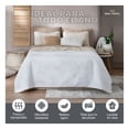 thumbnail image 4 of Edredón Ligero Real Textil + 2 Fundas de Almohada, Juego de Colcha Queen Size, Color Blanco/Beige, 4 of 7