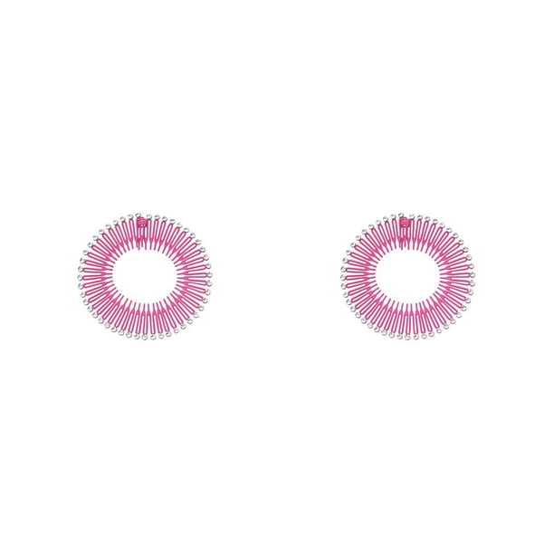 Vogacara Peine elástico entrelazado con circulares completos, peines flexibles, soporte para diadema, diadema para banquete, tocado Rosa roja 2piezas