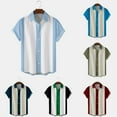 thumbnail image 6 of CENL Men Shirt Bowling Retro Vintage Button-Down Shirt Cuban Retro Short Sleeve Top, 6 of 9