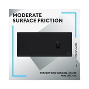 Logitech G840 Extra Large Gaming Mouse Pad, Optimized for Gaming Sensors, Moderate Surface Friction, Non-Slip Mouse Mat, Black