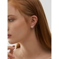 thumbnail image 2 of Pendientes de botón de corazón inicial Silvora para mujeres y niñas con letra K y Zirconia cúbica brillante, 2 of 8