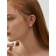 thumbnail image 2 of Pendientes de botón de corazón inicial Silvora para mujeres y niñas con letra K y Zirconia cúbica brillante, 2 of 8