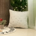 thumbnail image 4 of ZDWQFA 2Pcs 18 x 18inch Snowflake Pattern Pillow Christmas Pillow Cases Cushion Cover Winter Holiday Home Decor for Sofa, Car, Bed, 4 of 7