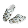 thumbnail image 2 of Balery Tractor and Dumper Pattern Women's Fuzzy Memory Foam Slippers Fluffy Winter House Shoes Indoor and Outdoor-46/47, 2 of 7