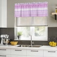 thumbnail image 5 of Purple Pink Boho Valances for Windows, Decorative Rod Pocket Window Valance Curtains, Vintage Ethnic Tribe Abstract Art Short Curtain Drapes for Kitchen/Bathroom/Living Room, 2 Panels, 42" W x 12" L, 5 of 8