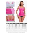 thumbnail image 6 of RELLECIGA Women's Tankini Top Plus Size Swimsuit for Women V Neck Twisted Tummy Control Ruched Bathing Suits, 6 of 8