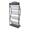 thumbnail image 6 of 4 Tier Floor Standing Magazine Rack Brochure Display Stand Grid Newspaper Storage Shelf, 6 of 11
