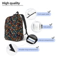 thumbnail image 3 of Rocae Retro Tape for Durable Canvas Backpack Leisure Large Bag Travel Rucksack Multi-function Backpack Medium, 3 of 8