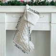 thumbnail image 3 of 22 inch Large Christmas Stockings, Plush Christmas Stockings, Hanging Xmas Stockings with Sequin, Soft Plush Xmas Stocking for Family Holiday Fireplace Mantel Decor, Decorations Socks, 3 of 6