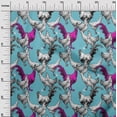 thumbnail image 3 of oneOone Rayon Light Blue Fabric Rooster Cock Sewing Fabric By The Yard Printed Diy Clothing Sewing Supplies 56 Inch Wide-2K, 3 of 8