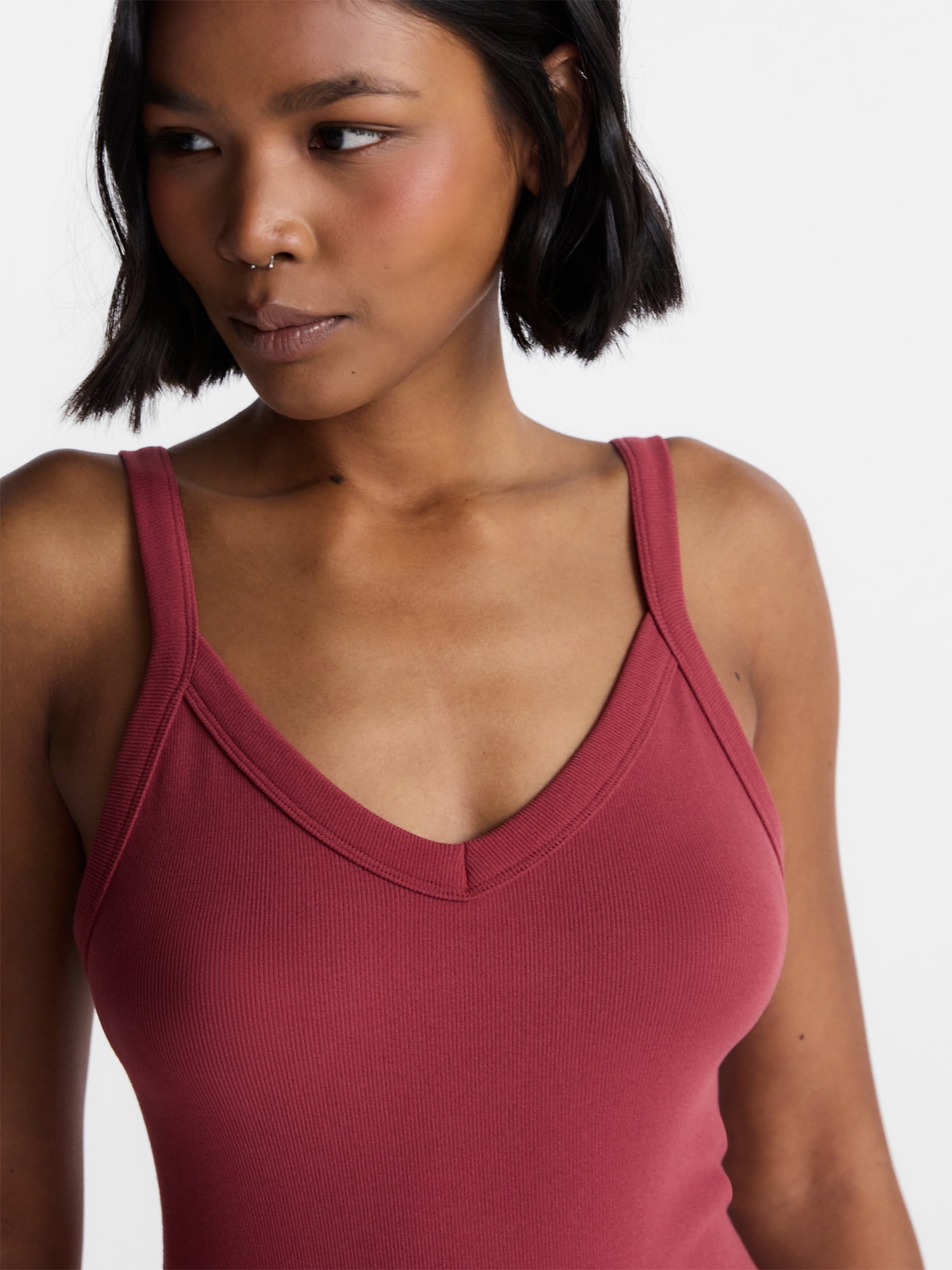 No Boundaries Seamless V Neck Bodysuit, Women's XXS-XXL