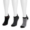 thumbnail image 3 of MUK LUKS Women's 3 Pack Cotton Compression Ankle Socks, 3 of 6