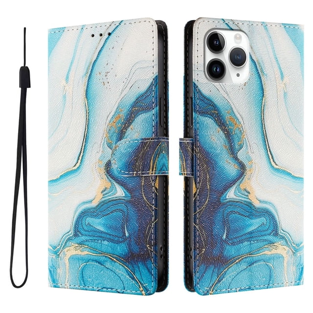 FOXDOCK Funda Tipo Cartera para iPhone 11 Pro con Soporte y Correa – Diseño de Patrones Lindos