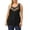 Black, variant on Women's Sleeveless Elegant Sheer Mesh Insert Casual Vest Blue XXL