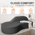 thumbnail image 6 of FocalSweet 91" Comfy Sofa 3 Seater Curved Couch with Deep Seat for Living Room, Plush Chenille, Gray, 6 of 10