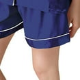 thumbnail image 3 of Conjunto de pijama de manga corta ajustado para mujer, conjunto de pijama corto de satén de seda con botones en la parte delantera para mujer pijamas ekouaer para mujer, 3 of 5