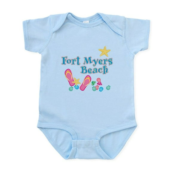 CafePress - Ft. Myers Beach Flip Flops Infant Bodysuit - Baby Light Bodysuit, Size Newborn - 24 Months