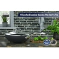 thumbnail image 7 of Cooks Standard Classic 11 Inch Nonstick Wok Pan with Lid, Hard Anodized Non Stick Deep Frying Pans, Flat Bottom Wok for Stir Fry, Dishwasher & Oven Safe, Black, 7 of 7