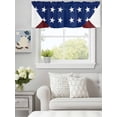 thumbnail image 2 of American Flag Valances for Windows,Kitchen Valance Rod Pocket Short Curtain,Stripes Stars Blue Red and White Valance Curtain Window Valances for Bedroom Living Room 42x12in, 2 of 9