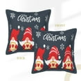thumbnail image 3 of Bingfone Decorative Pillow Covers 16"X16" Three Cute Christmas Gnomes Couch Pillow Cases Modern Farmhouse Covers For Couch Sofa Bed, 3 of 9