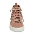 thumbnail image 3 of 1.State Dulcia Blush Suede Perforated White Sole LaceUp High-Top Fashion Sneaker (Blush Suede, 8.5), 3 of 5