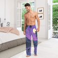 thumbnail image 6 of FORMRS Mens Pajama Pants with Pockets Sleepwear Lounge Bottoms Sizes S-2XL, Purple Street, 6 of 7