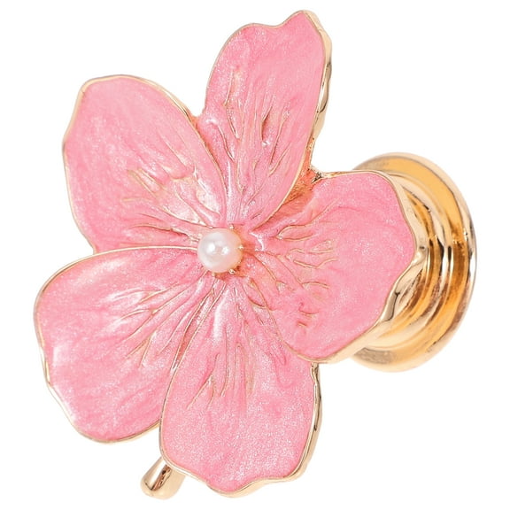 Five Petal Flower Handle Gold Drawer Knobs Door Handles Pink