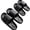 Black, variant on 2 Pairs Mens Cloud Slides Soft EVA Foam Recovery Sandals Non-Slip Shower Shoes House Slippers Indoor Outdoor