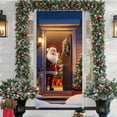 thumbnail image 4 of Christmas Door Decorations Christmas Door Cover for Front Door 35X71 Inch Santa Claus Door Cover Large Christmas Door Banner Hanging Background for Christmas Winter Holiday Party Decor, 4 of 7