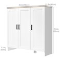 thumbnail image 3 of HOMCOM Modern Sideboard Buffet Cabinet with Adjustable Shelves White, 3 of 10