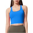 thumbnail image 2 of Womens Bras Thin Shoulder Strap Shock-absorbing Running Fitness Bra Beautiful Back Sexy Yoga Gathering Sports Bra Bras for Women Blue XL, 2 of 4