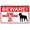 Warning Sign 5, variant on New Warning Plaque Wall Decor Beware! Guard Pit Bull Dog On Duty Owner Warning - 8"x12" Metal Tin Sign, Yard Office Outdoor Indoor Safety Sign, Pet Security