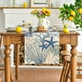 thumbnail image 3 of Sm:)e Summer Table Runner 13x72 Inch Blue Summer Beach Nautical Table Runners Modern Kitchen Dining Table Decorations Table Dresser for Home Holiday, 3 of 6