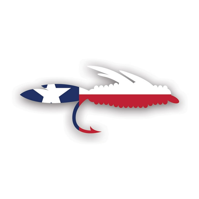Texas Fly Fishing Sticker Decal - Self Adhesive Vinyl - Weatherproof - Made  in USA - tx fish lure tackle flies fly rod angler 