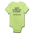 thumbnail image 1 of CafePress - Daddy Thinks Hes In Charge Body Suit - Baby Light Bodysuit, 1 of 1