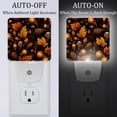 thumbnail image 2 of Thanksgiving acorns LED Square Night Lights - Bright and Compact Bedroom or Bathroom Lighting Solution with Auto on/Off Sensor - Set of 2 Square Shaped Nightlights, 2 of 6