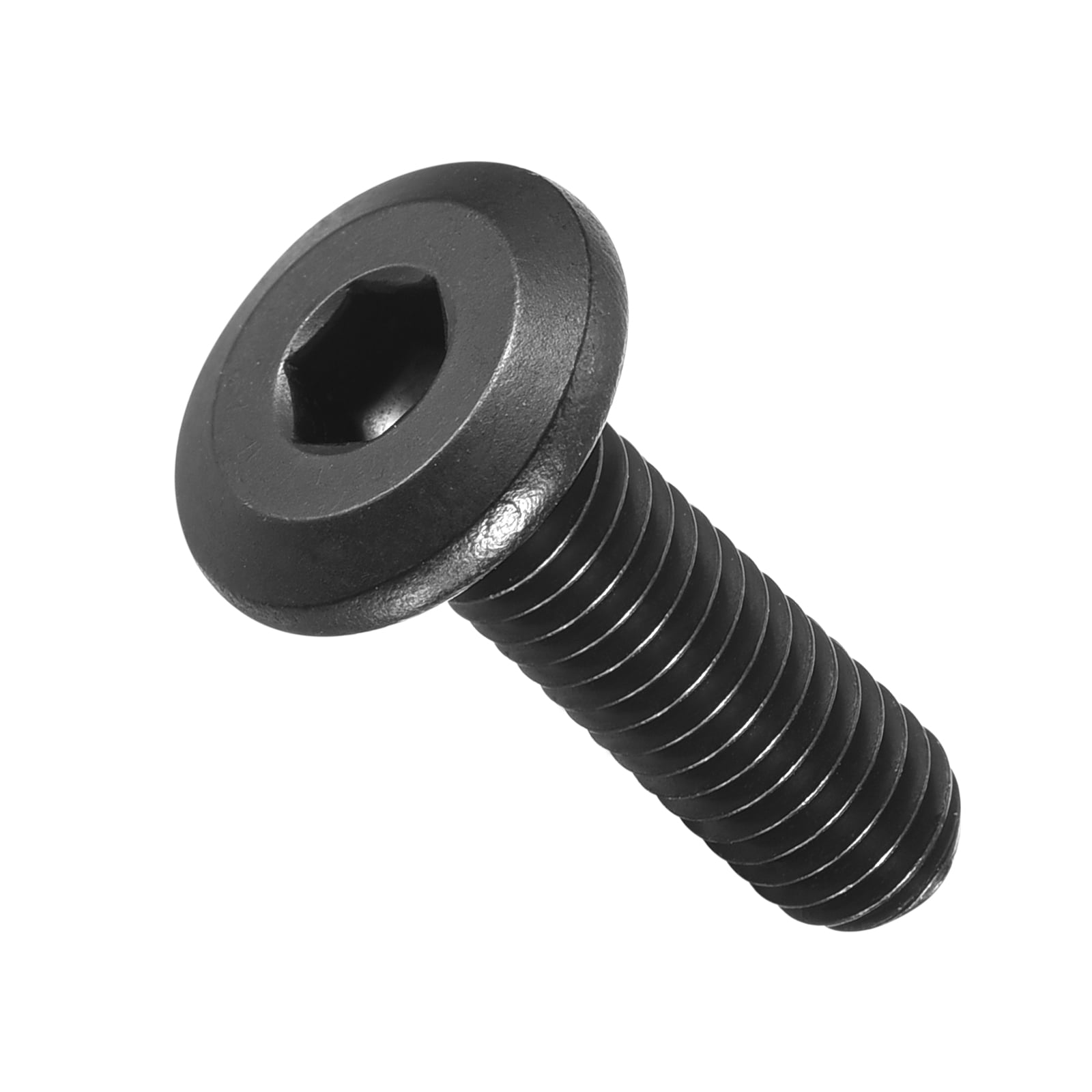 40Pcs M6 X 12mm Flat Head Hex Socket Cap Screws – 304 Stainless Steel Black Zinc Plated, Full Thread Furniture Connector Bolts
