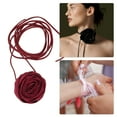 thumbnail image 3 of Unique Bargains Elegant Rose Adjustable Choker Necklace 1 Pc Wine Red, 3 of 6