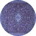 thumbnail image 1 of Ahgly Company Machine Washable Indoor Round Medallion Blue Traditional Area Rugs, 7' Round, 1 of 4
