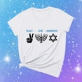 thumbnail image 4 of Penkiiy Happy Hanukkah Shirt Women Chrismukkah Shirt Cat Candle Shirt Love and Light T-Shirt Festival Short Sleeve Tops White, 4 of 9