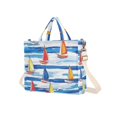 thumbnail image 7 of FORMRS Womens Corduroy Tote Bag Crossbody Shoulder Handbag with Pocket, Orange Sailboats, 7 of 7