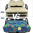 thumbnail image 6 of COEQINE Quilted Golf Cart Seat Cover, Folds Like a Bag with Handle for Easy Carry, Universal Fit 51.2"x30.3" for EZGO Yamaha Club Car 2-Seaters, 4 Pockets, Colorful Paw Print Blue, 6 of 8