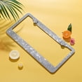 thumbnail image 3 of 1 Pack Handcrafted Black Crystal Premium Stainless Steel License Plate Frame, 3 of 5