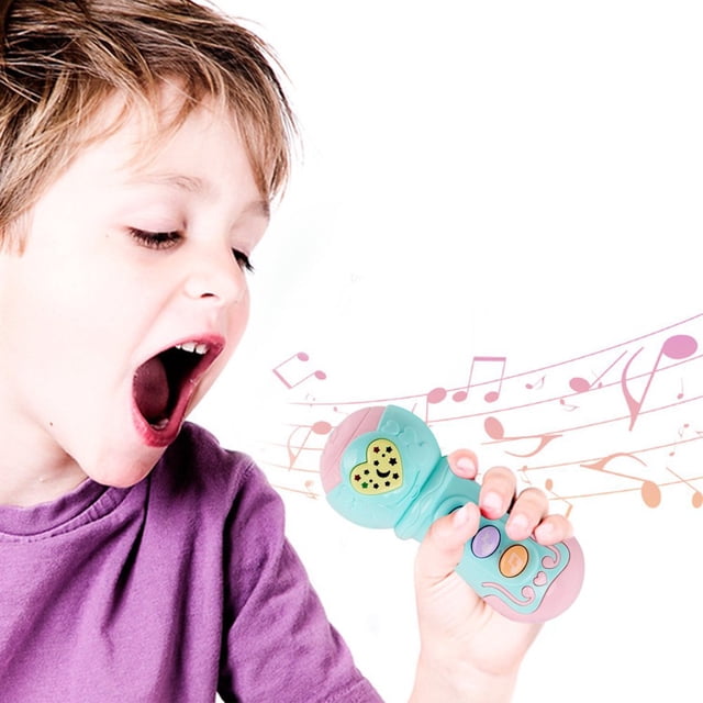 HLONK Summer Savings Clearance! Baby Musical Instrument Multifunctional Educational Learning for Baby Toddler Microphone Music Toy Portable Grip with Light & Music