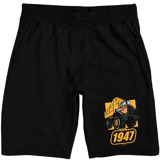 Tonka Dump Truck 1947 Adult Black Sleep Pajama Shorts-Small
