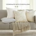 thumbnail image 4 of Noble Linens 2-Pack Decor Throw Pillows Floral Natural and Yarn-Dyed Bengal Stripe, 4 of 4