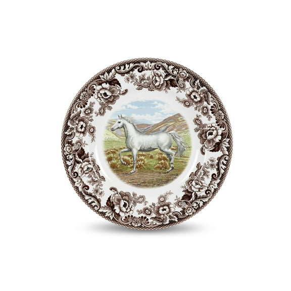 Spode Woodland Salad Plate 8 Inch, Arabian Horse