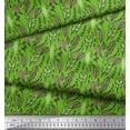 thumbnail image 3 of Soimoi Green Cotton Voile Fabric Artistic Leaves Print Sewing Fabric Yard 42 Inch Wide, 3 of 3
